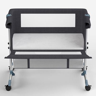 Teknum Moonlight Bedside Crib - Dark Grey