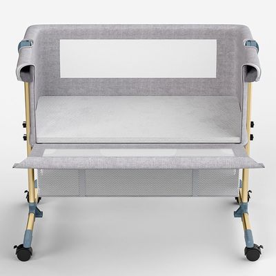 Teknum Sunshine Bedside Crib - Light Grey