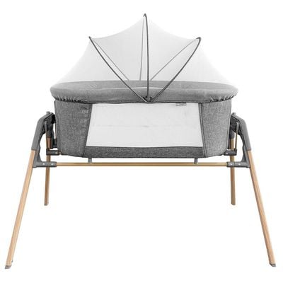 Teknum 3 - IN - 1 Baby Rocker Bassinet / Infant Crib w / Mosquito net - Grey