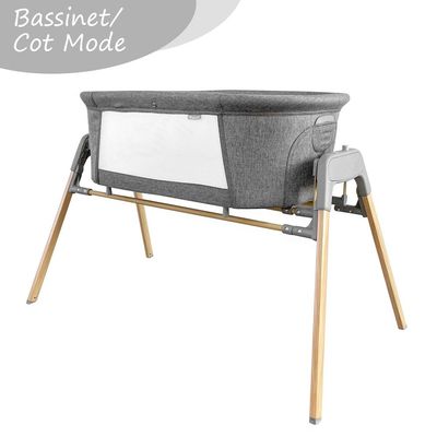 Teknum 3-In-1 Baby Rocker Bassinet/ Infant Crib W/ Mosquito Net - Grey