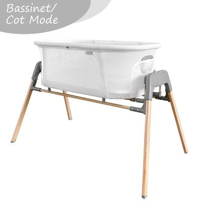 Teknum 3-In-1 Baby Rocker Bassinet/ Infant Crib W/ Mosquito Net - White
