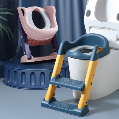 Eazy Kids Step Stool Foldable Potty Trainer Seat - Blue