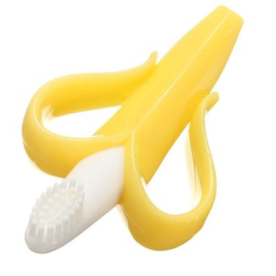 Eazy Kids - Baby Banana Toothbrush and Teether - Yellow