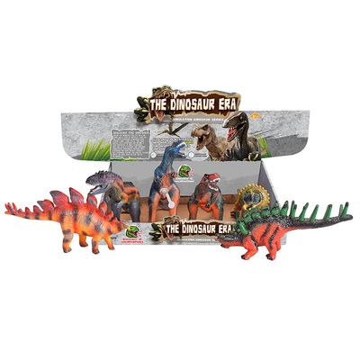 Little Story 6Pcs Simulated Dinosaur With IC Vocalization Toy (Included 2Pcs*AG3 Batteries) - Multicolor