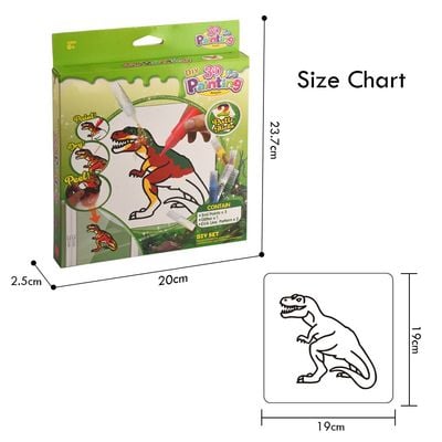 Little Story DIY Kids Art & Craft 3D Painting Set - Dinosaur