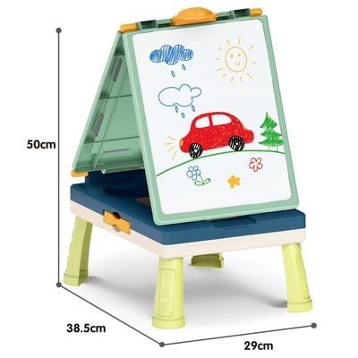 Little Story Artist Double Sided Handbag Drawing Board (31 Pcs) W / Board Game - Green