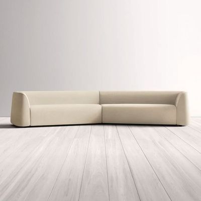 Thataway Angled Symmetrical Sectional Sofa-Beige