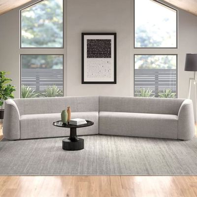 Thataway Angled Symmetrical Sectional Sofa-Grey