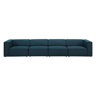 Modway Mingle 4 Piece Sectional Sofa-Navy Blue