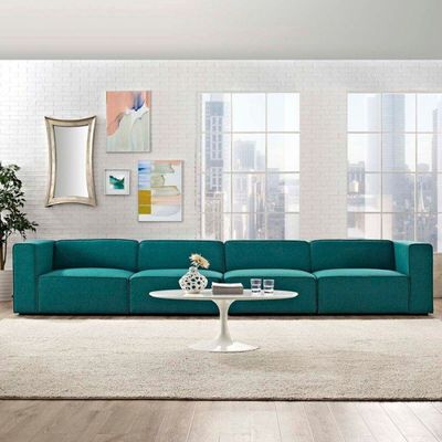 Modway Mingle 4 Piece Sectional Sofa-Green