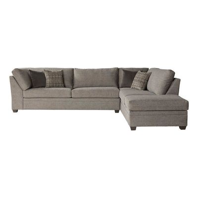 Sectional Wide Sofa and Chaise-Grey