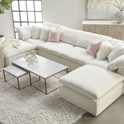 Skyline Customizable Modular Sectional Sofa-White