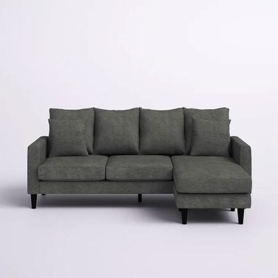 Skye Wide Reversible Sofa and Chaise-Charcoal