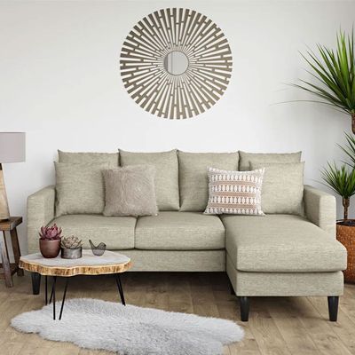 Skye Wide Reversible Sofa and Chaise-beige