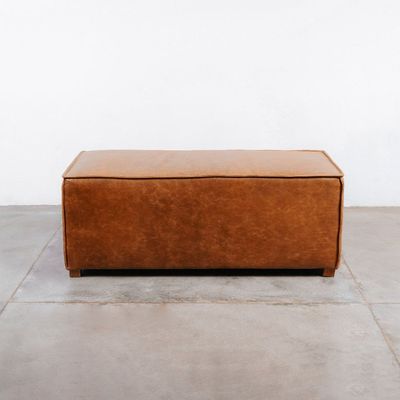 Signature Modular Sectional Leather Sofa-Brown