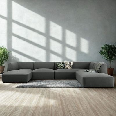 Eliza Fabric Sectional Sofa in Charcoal | Modern L-Shaped Upholstered Couch for Living Room | Reversible Chaise Lounge | Comfortable & Spacious Seating | Sturdy Wooden Frame | Soft Fabric Finish | Ideal for Homes & Apartments Eliza Fabric Sectional Sofa in Charcoal | Modern L-Shaped Upholstered Couch for Living Room | Reversible Chaise Lounge | Comfortable & Spacious Seating | Sturdy Wooden Frame | Soft Fabric Finish | Ideal for Homes & Apartments
