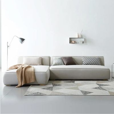 Aira Modern L-Shaped Sectional Sofa in Beige | Upholstered Corner Sofa for Living Room | Spacious & Comfortable Seating | Sleek Contemporary Design | Sturdy Wooden Frame | Soft Fabric Finish | Ideal for Homes & Apartments