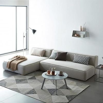 Aira Modern L-Shaped Sectional Sofa in Beige | Upholstered Corner Sofa for Living Room | Spacious & Comfortable Seating | Sleek Contemporary Design | Sturdy Wooden Frame | Soft Fabric Finish | Ideal for Homes & Apartments
