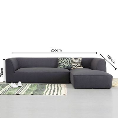Eliza 2-Piece Fabric Sectional Sofa in Charcoal | Modern L-Shaped Upholstered Couch for Living Room | Reversible Chaise Lounge | Compact & Comfortable Corner Sofa | Soft Fabric Finish | Sturdy Wooden Frame | Ideal for Apartments & Homes Eliza 2-Piece Fabric Sectional Sofa in Charcoal | Modern L-Shaped Upholstered Couch for Living Room | Reversible Chaise Lounge | Compact & Comfortable Corner Sofa | Soft Fabric Finish | Sturdy Wooden Frame | Ideal for Apartments & Homes