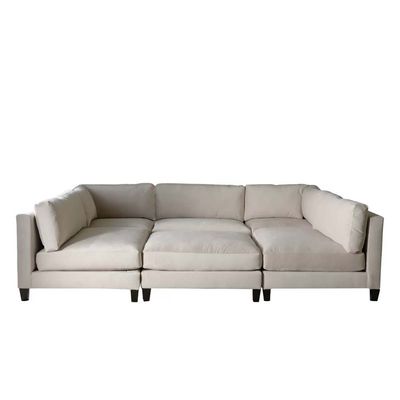 Chelsea Modular Sectional With Ottoman-Beige