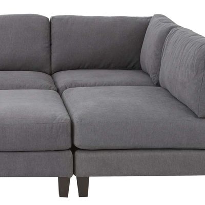 Chelsea Modular Sectional With Ottoman-Grey
