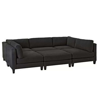 Chelsea Modular Sectional With Ottoman-Charcoal