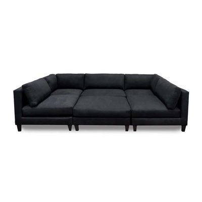 Chelsea Modular Sectional With Ottoman-Charcoal