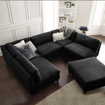 Chelsea Modular Sectional With Ottoman-Charcoal