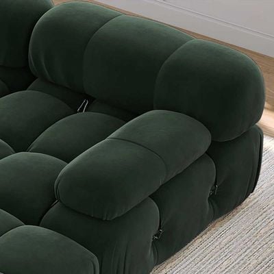 Delsea Modular Sectional Sofa in Green Velvet