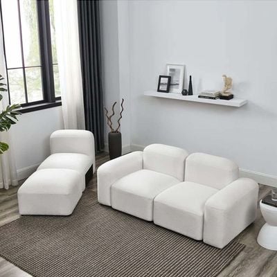 Jezika 4 Piece Upholstered in White