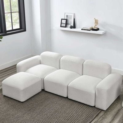 Jezika 4 Piece Upholstered in White