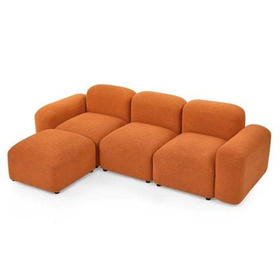 Jezika 4 Piece Upholstered in Orange