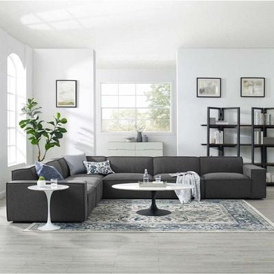 Restore 6-Piece L-Shaped Sectional Sofa Dark Grey