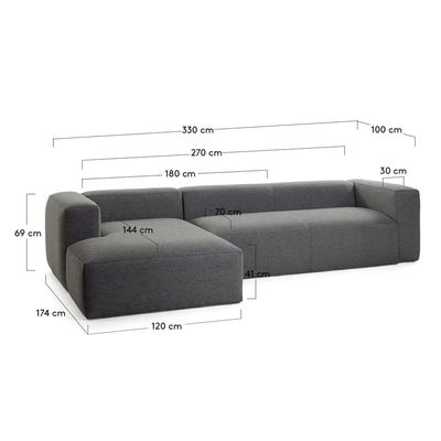 Wesgall Italian 4 Seater Sofa-Dark Grey