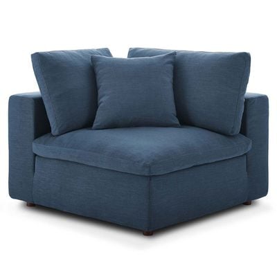 Commix Soft Fiber Filled Overstuffed 8 Piece Sectional Sofa Set Blue