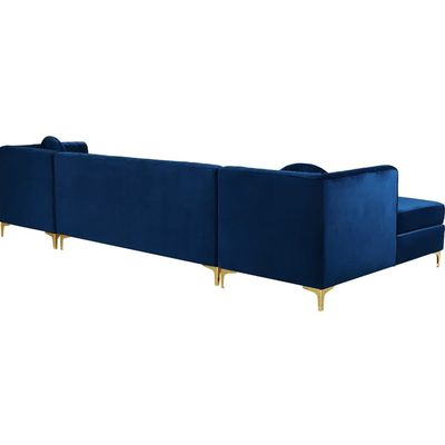Zahra Fabric 3-Piece Sofa Set-Navy Blue