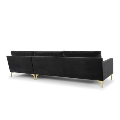 Taliah Sectional Sofa with Chaise in Black