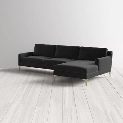 Taliah Sectional Sofa with Chaise in Black