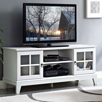Isle Media Storage TV Stand-White