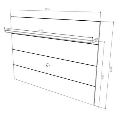 Comfort Cabrini Floating Wall TV Panel 220cm in Brown-Modern Wall-Mounted TV Panel-Sleek Floating Entertainment Unit-Space-Saving Design for Living Room or Media Room-Durable Engineered Wood Construction-Contemporary Finish with Cable Management Comfort Cabrini Floating Wall TV Panel 220cm in Brown-Modern Wall-Mounted TV Panel-Sleek Floating Entertainment Unit-Space-Saving Design for Living Room or Media Room-Durable Engineered Wood Construction-Contemporary Finish with Cable Management