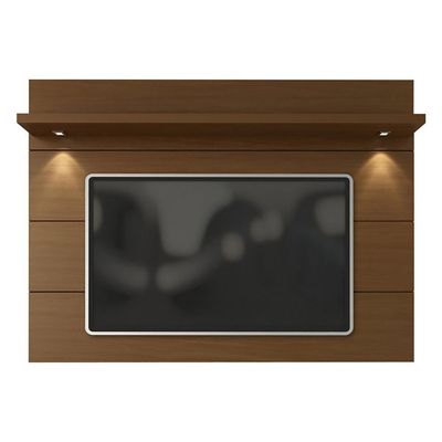 Comfort Cabrini Floating Wall TV Panel 220cm in Brown-Modern Wall-Mounted TV Panel-Sleek Floating Entertainment Unit-Space-Saving Design for Living Room or Media Room-Durable Engineered Wood Construction-Contemporary Finish with Cable Management Comfort Cabrini Floating Wall TV Panel 220cm in Brown-Modern Wall-Mounted TV Panel-Sleek Floating Entertainment Unit-Space-Saving Design for Living Room or Media Room-Durable Engineered Wood Construction-Contemporary Finish with Cable Management