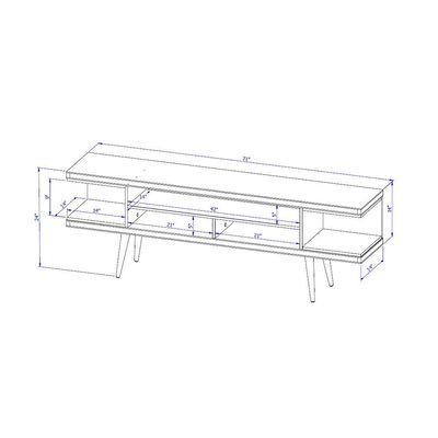 Michaelson TV Stand for TVs up to 65 Inch in White & Brown-Modern Entertainment Console-Stylish Media Unit with Open Shelves & Storage-Durable Design for Living Room or TV Area-Supports Flat-Screen TVs up to 65 Inches-Contemporary Finish Michaelson TV Stand for TVs up to 65 Inch in White & Brown-Modern Entertainment Console-Stylish Media Unit with Open Shelves & Storage-Durable Design for Living Room or TV Area-Supports Flat-Screen TVs up to 65 Inches-Contemporary Finish