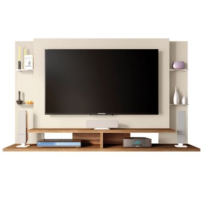 Domino Wall Mounted TV Unit Entertainment Centre Floating Wall Panel-White
