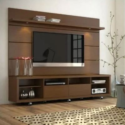 Cabrini TV Stand and Floating Wall TV Panel 70-75 inch-Brown