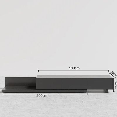 Nordic Extendable TV Stand & Media Console with 3 Drawers – 80-Inch Black Entertainment Unit | Modern Adjustable TV Cabinet for Up to 85-Inch TVs | Sleek Design with Ample Storage | Sturdy Wooden Construction | Ideal for Contemporary Living Rooms Nordic Extendable TV Stand & Media Console with 3 Drawers – 80-Inch Black Entertainment Unit | Modern Adjustable TV Cabinet for Up to 85-Inch TVs | Sleek Design with Ample Storage | Sturdy Wooden Construction | Ideal for Contemporary Living Rooms