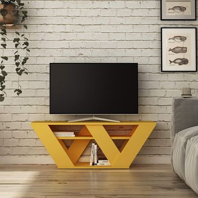 JVC Modern Designed TV Stand up to 50 inch TV-Mustard