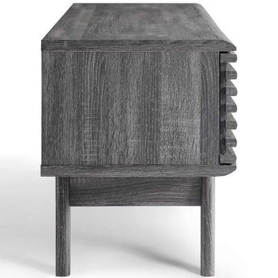 Thread Engineered Wood TV Stand with Storage Doors up to 55 inch-Charcoal