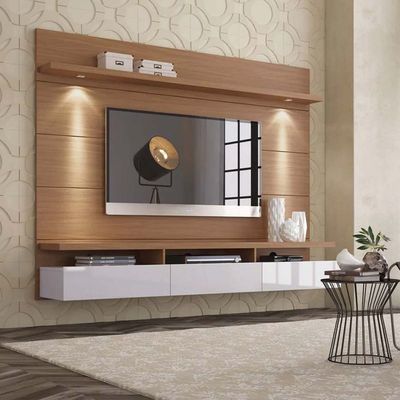 Julia Floating Entertainment Center for TV up to 70 inch-Walnut