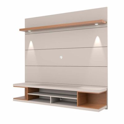 Milano Floating Entertainment Center for TVs up to 60 inch-White & Brown
