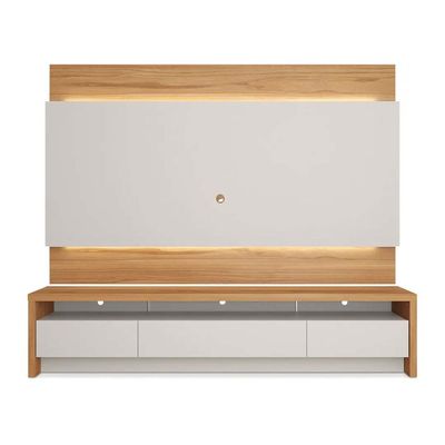 Sylvan TV Panel and TV Stand-70 inch-Brown & White